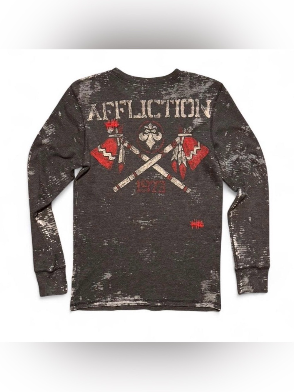 Affliction Vintage Y2K Made in USA Thermal Knit Sweater/Jumper